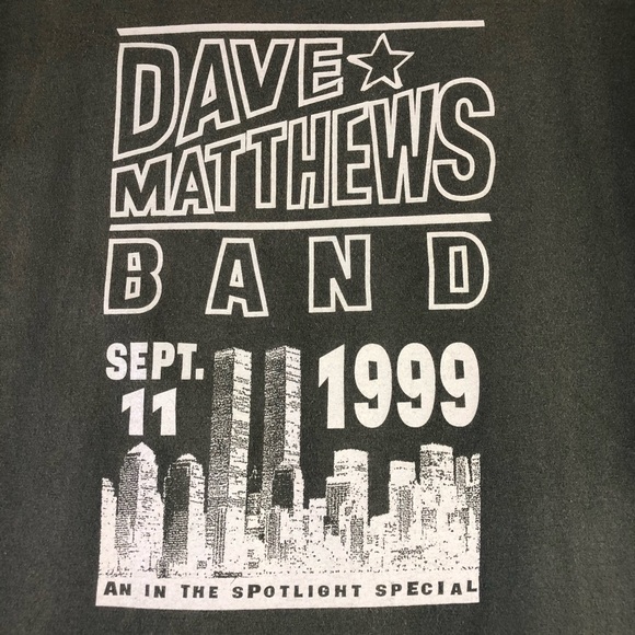 Dave Matthews 11 September 1999 New York Twin Towers Vintage Faded Music T Shirt - Picture 6 of 7